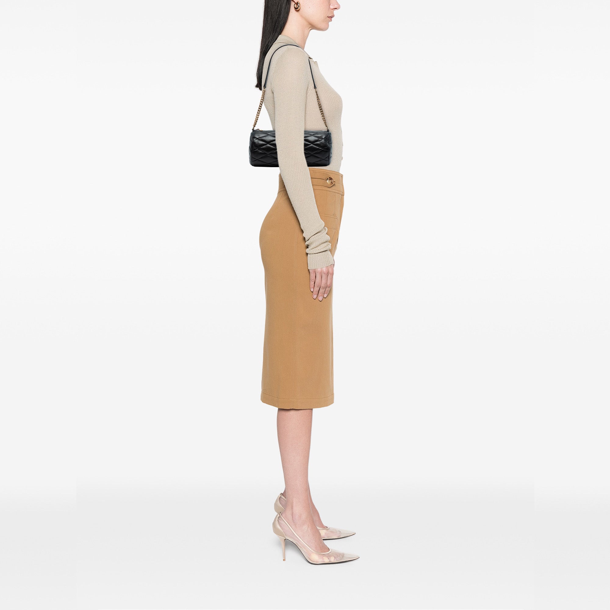 Small Quilted Lambskin Sade Tube Bag