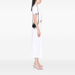 Micro Denim Embroidered Saddle Bag