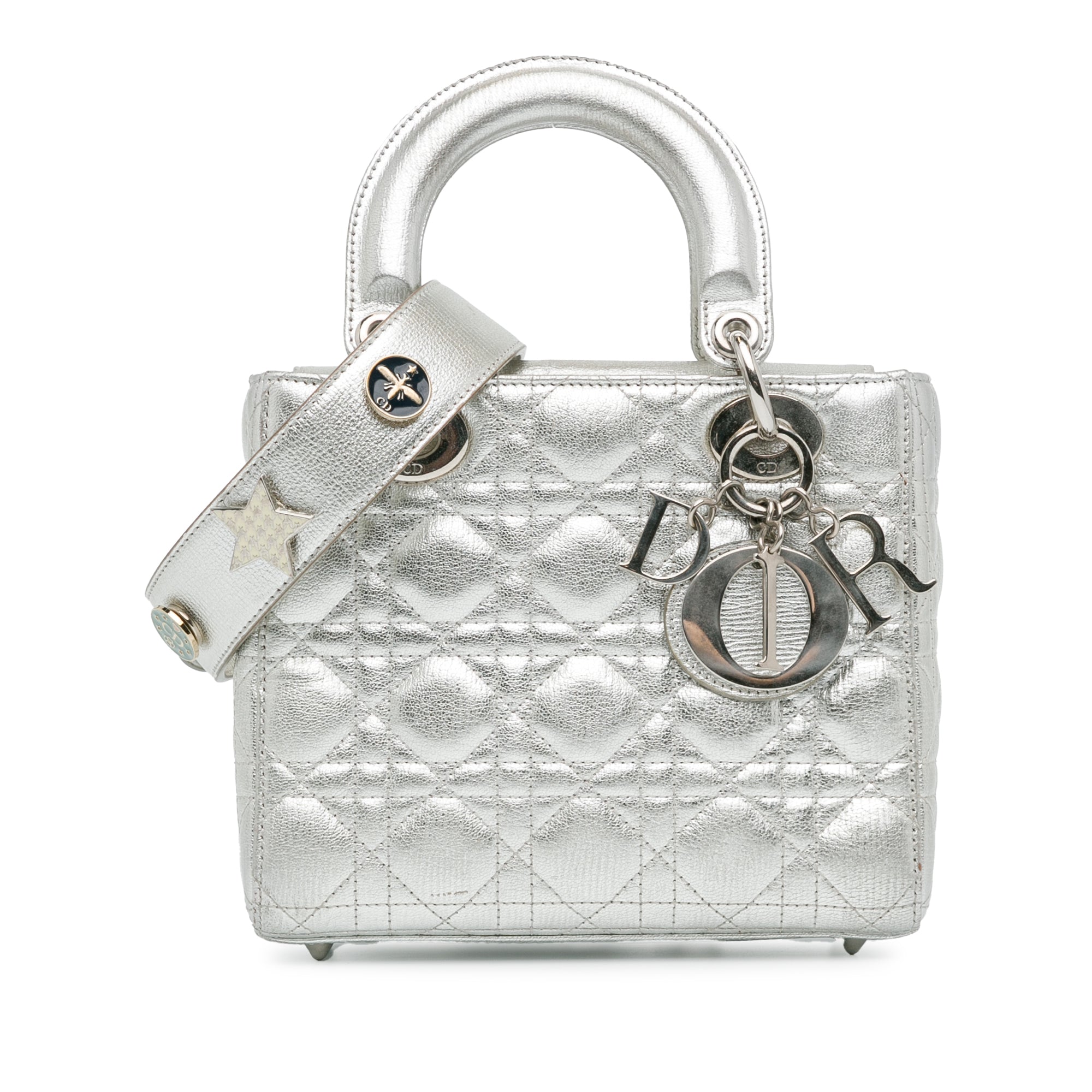 Small Lambskin Cannage My Lady Dior Lucky Badges_0