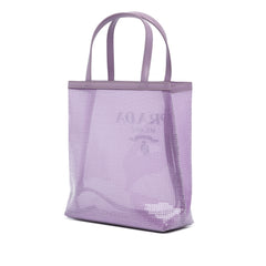 Small Sequined Mesh Logo Tote