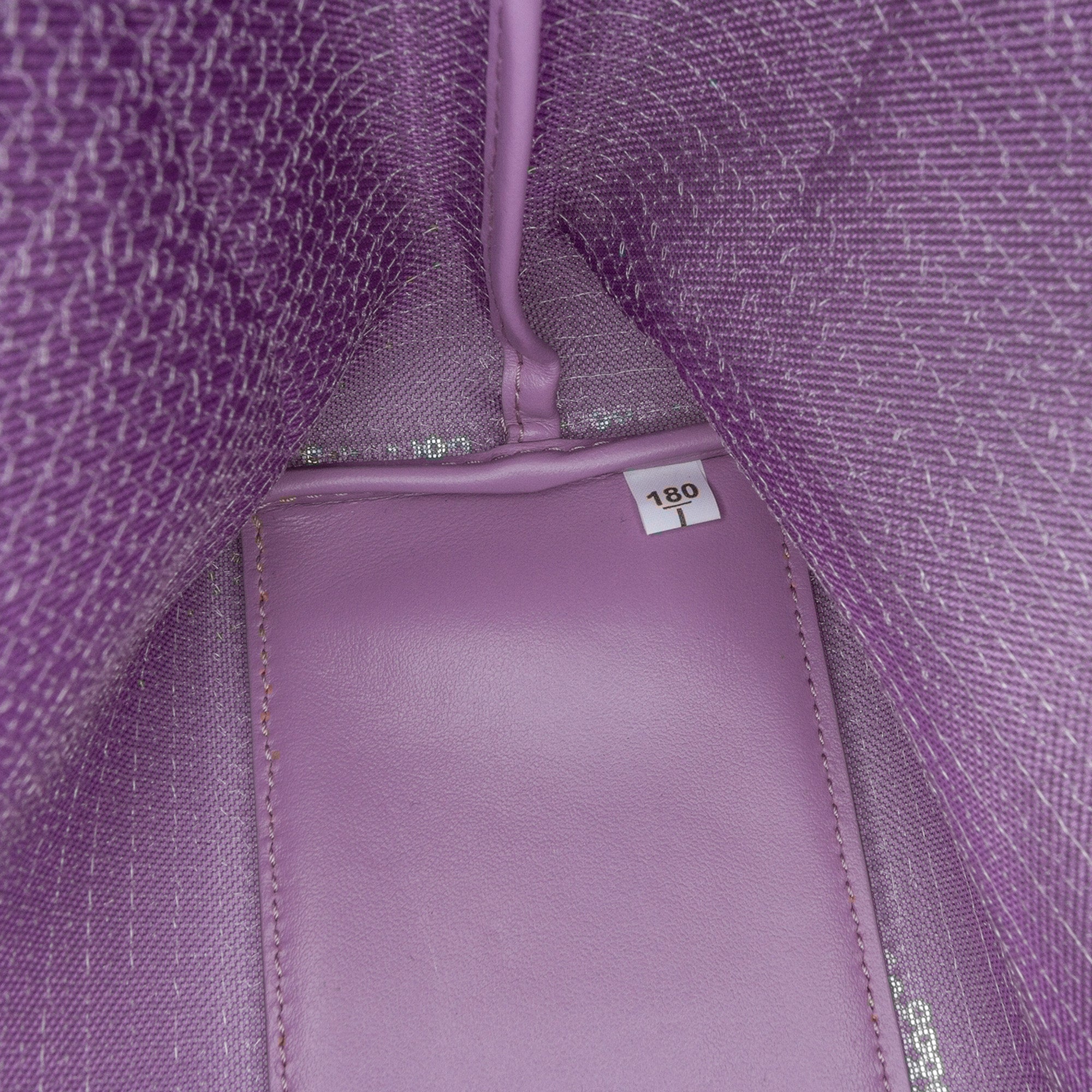 Small Sequined Mesh Logo Tote