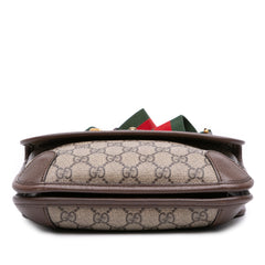 Small GG Supreme Web Neo Vintage Double Flap Messenger Bag