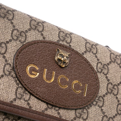 Small GG Supreme Web Neo Vintage Double Flap Messenger Bag