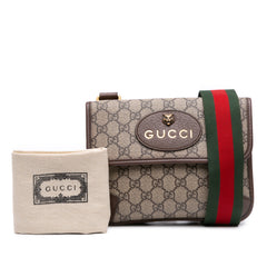 Small GG Supreme Web Neo Vintage Double Flap Messenger Bag