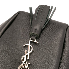 Mini Leather Monogram Embellished Bourse Bucket Bag