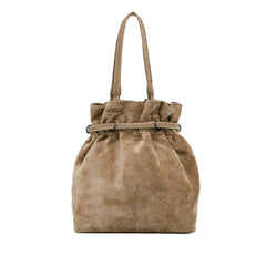 Suede Drawstring Tote