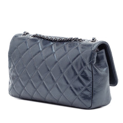 Quilted Glazed Calfskin Coco Pleats Flap