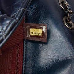 Quilted Glazed Calfskin Coco Pleats Flap