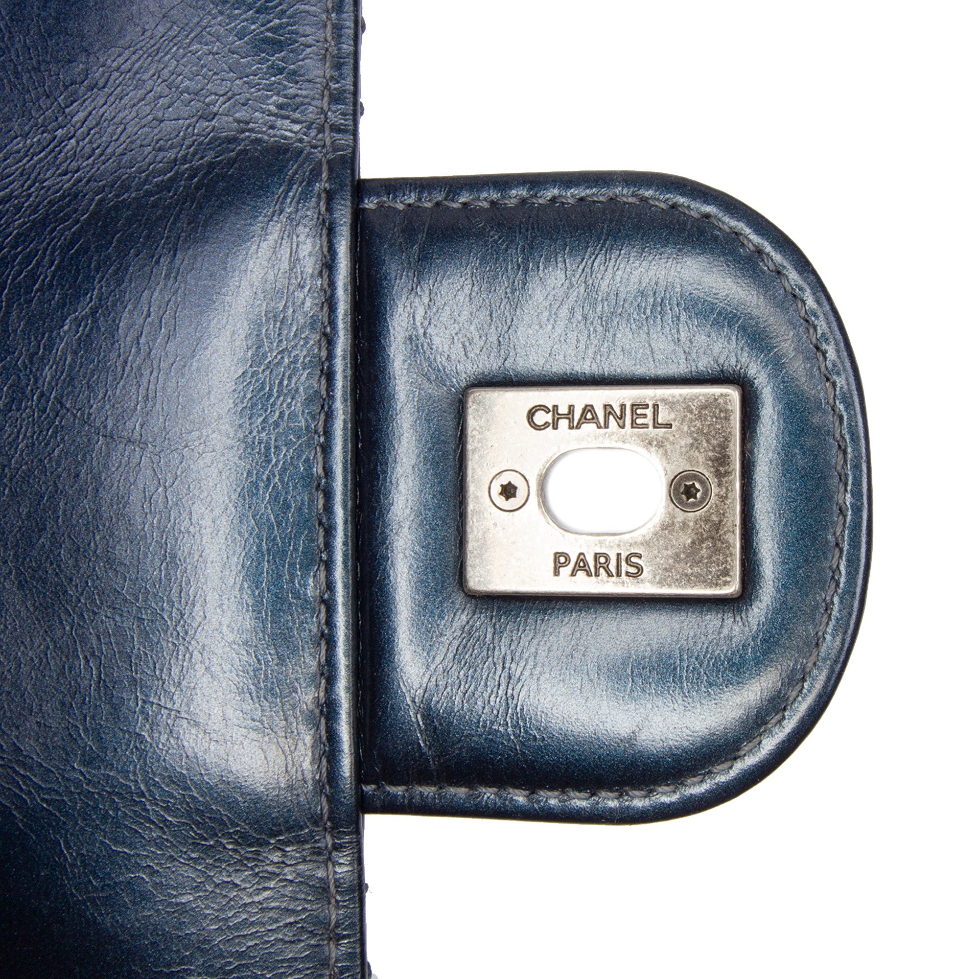 Quilted Glazed Calfskin Coco Pleats Flap