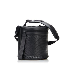 Perforated Leather Paper Bucket Bag