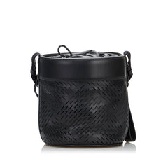 Perforated Leather Paper Bucket Bag