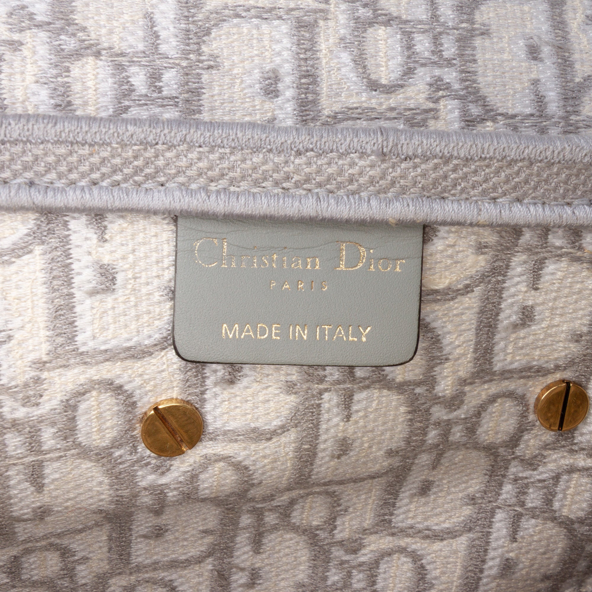 Oblique Embroidered Canvas Saddle Bag