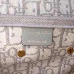 Oblique Embroidered Canvas Saddle Bag