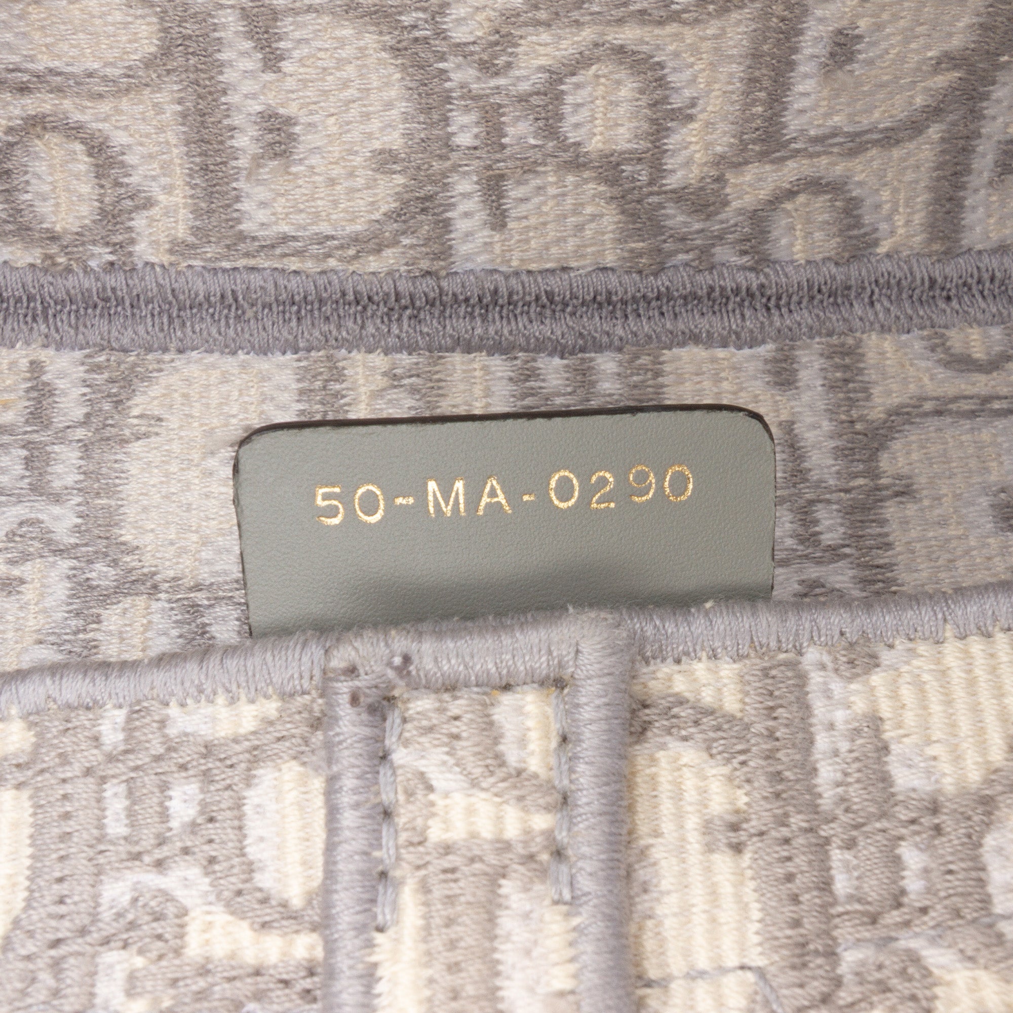 Oblique Embroidered Canvas Saddle Bag