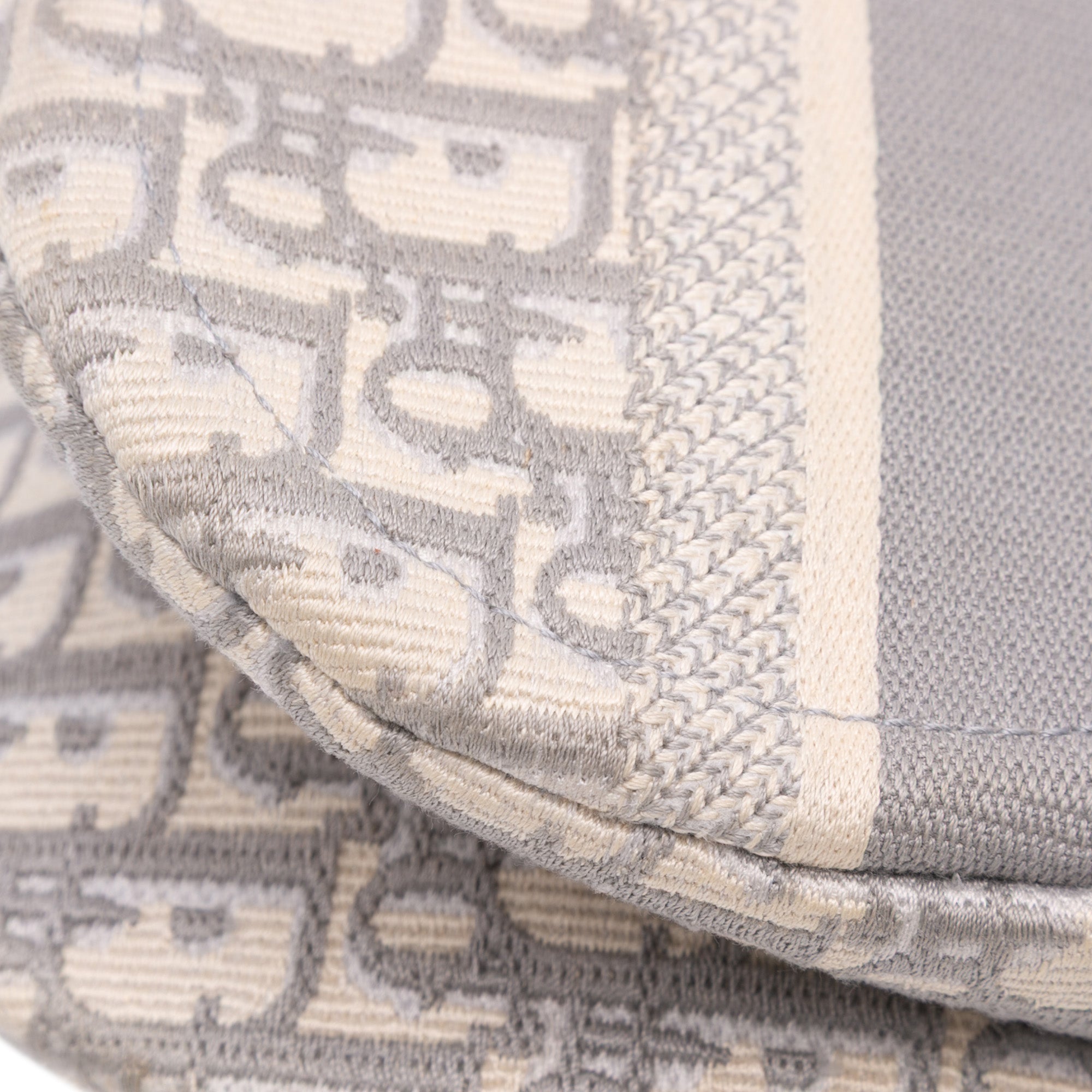 Oblique Embroidered Canvas Saddle Bag