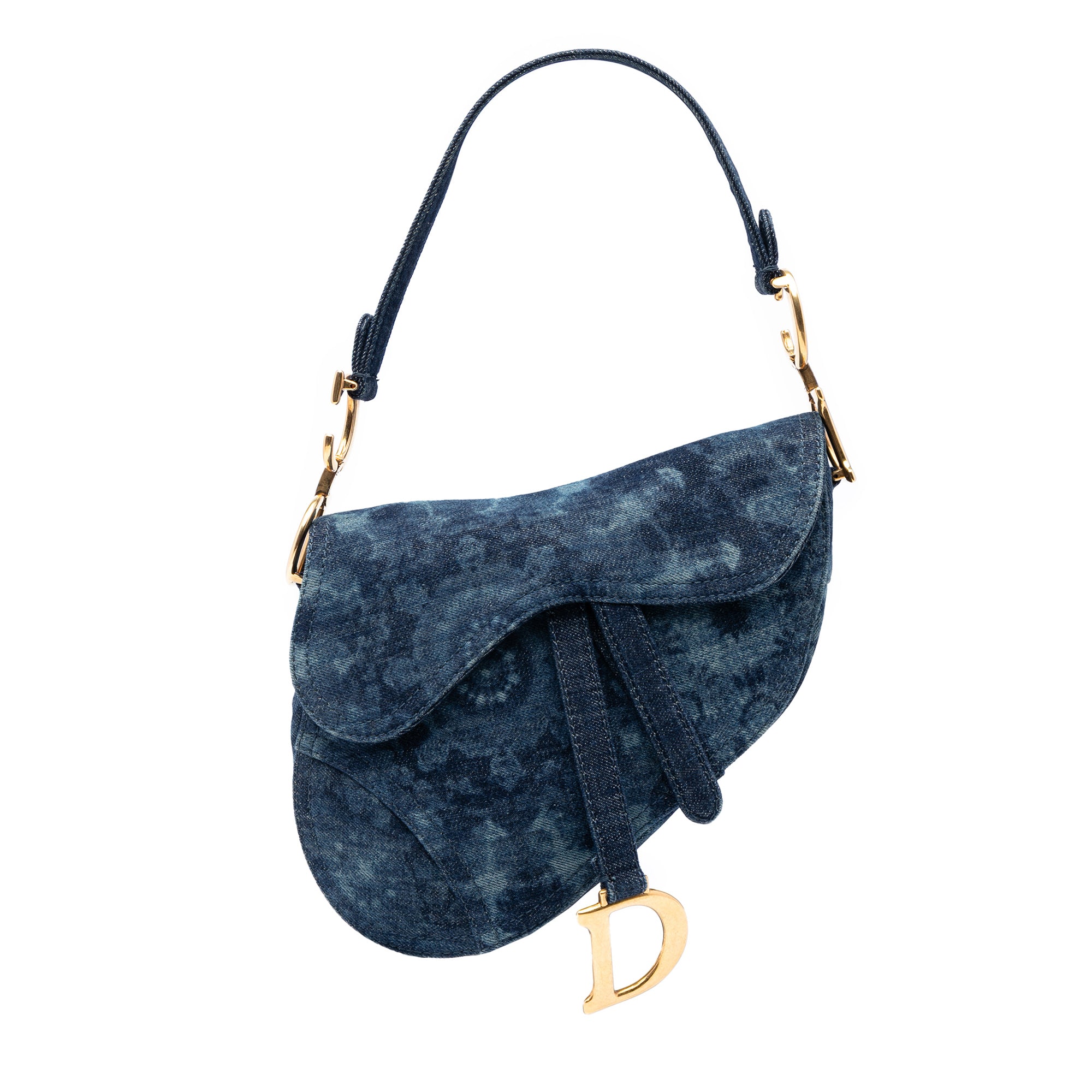 Denim Tie Dye Saddle Bag
