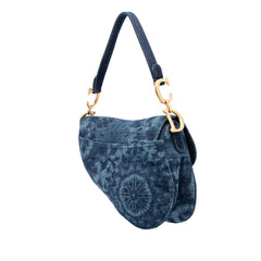 Denim Tie Dye Saddle Bag