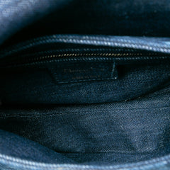 Denim Tie Dye Saddle Bag