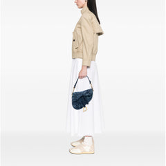 Denim Tie Dye Saddle Bag