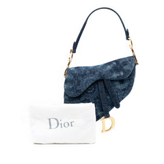 Denim Tie Dye Saddle Bag