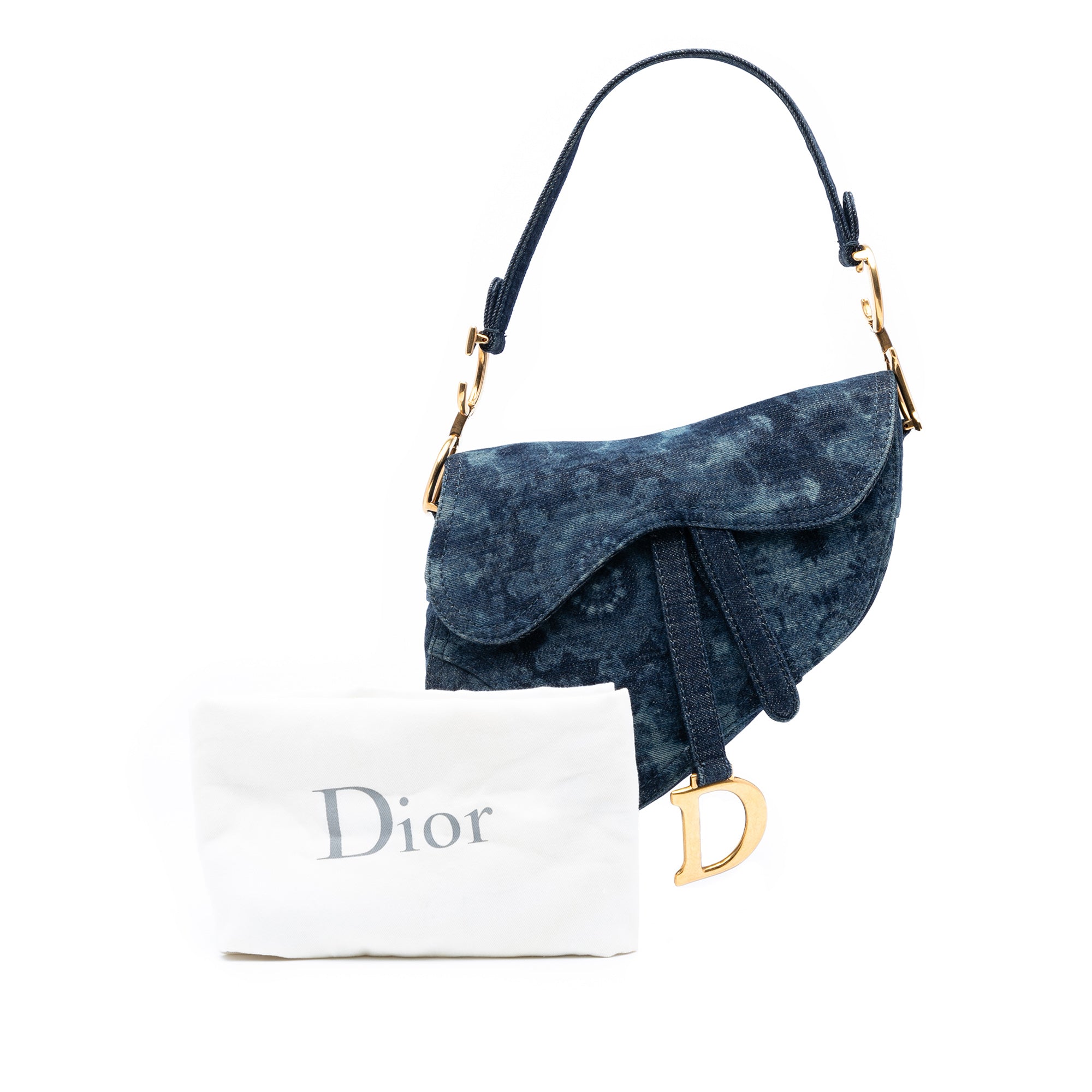 Denim Tie Dye Saddle Bag