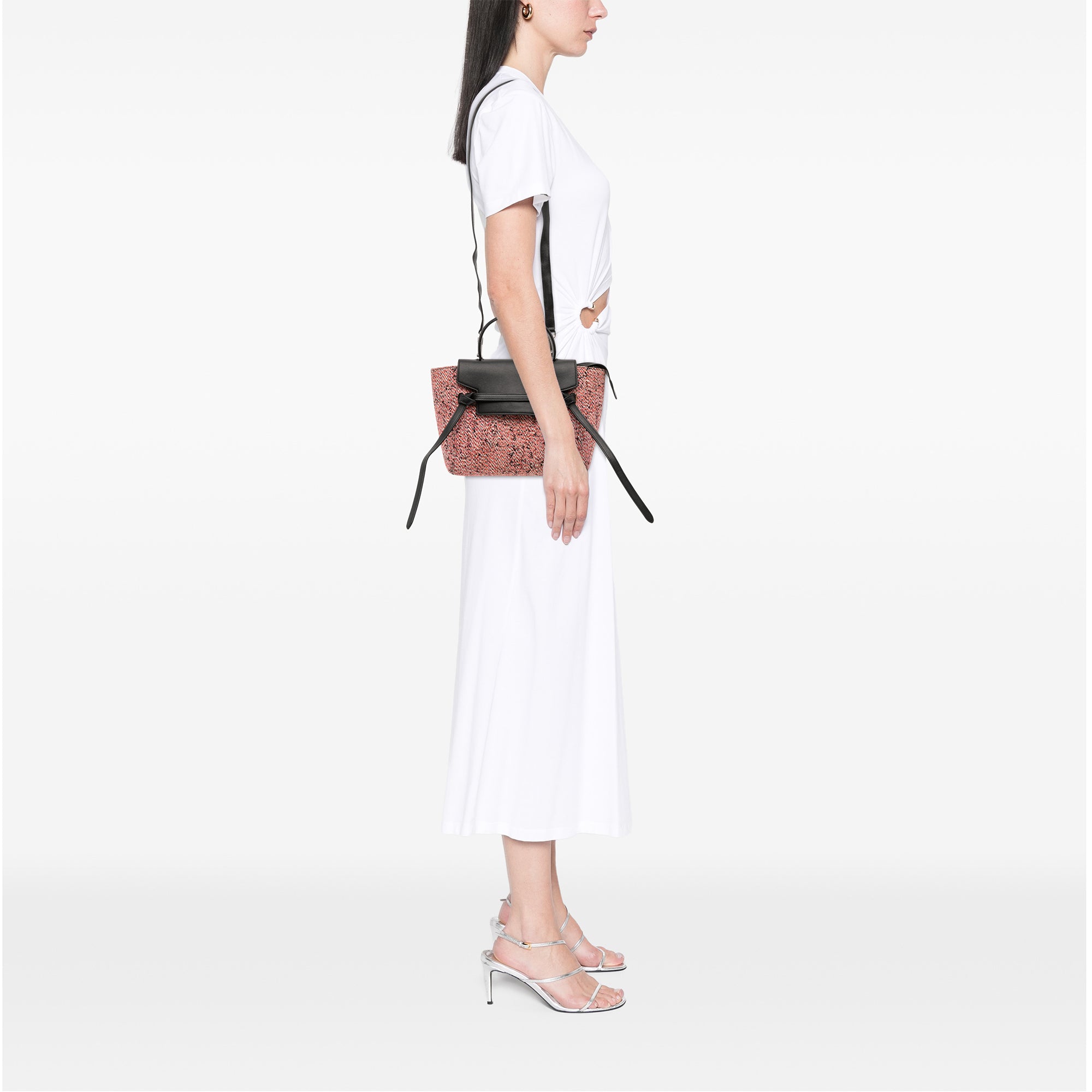 Micro Tweed Belt Satchel