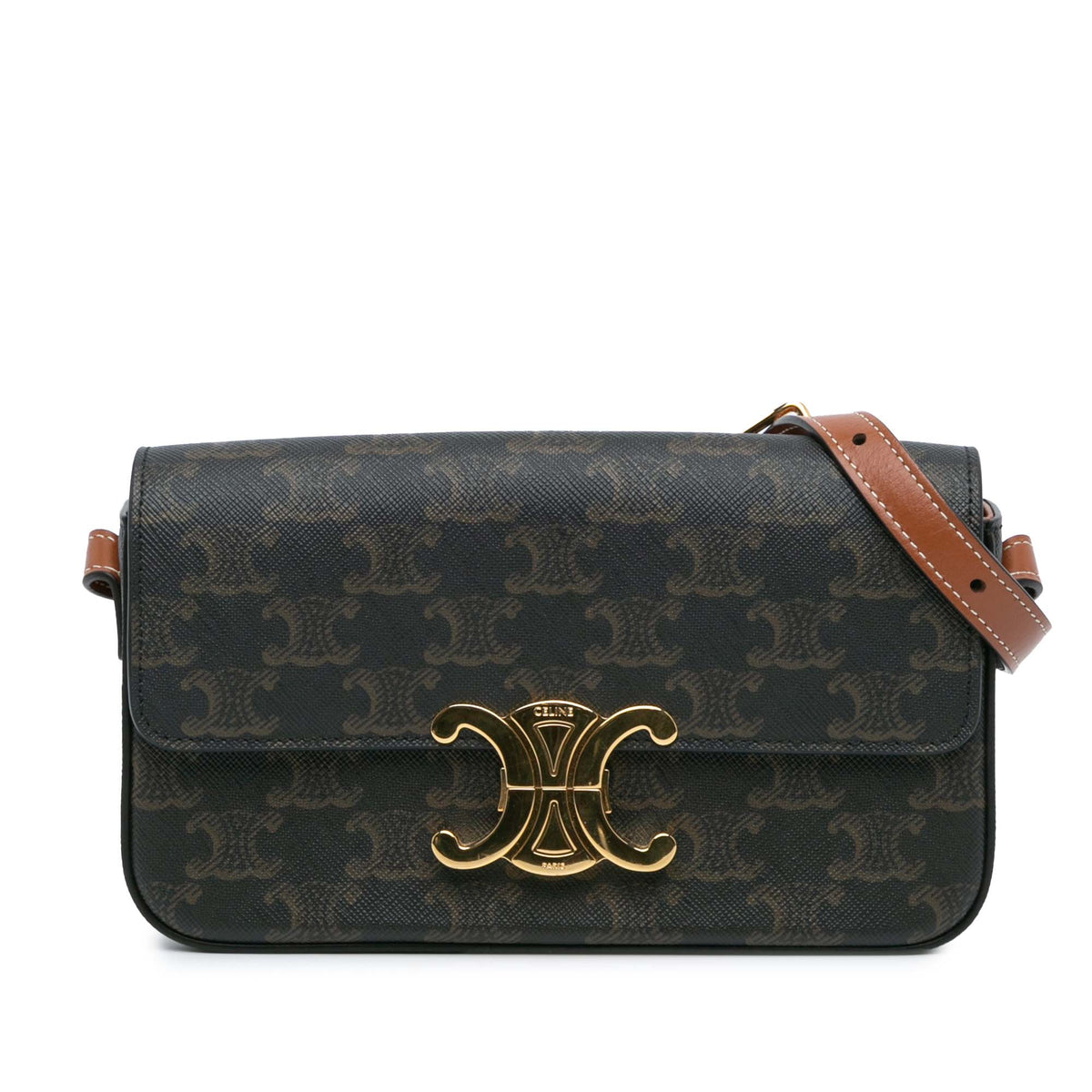 Triomphe Coated Canvas Claude Shoulder Bag