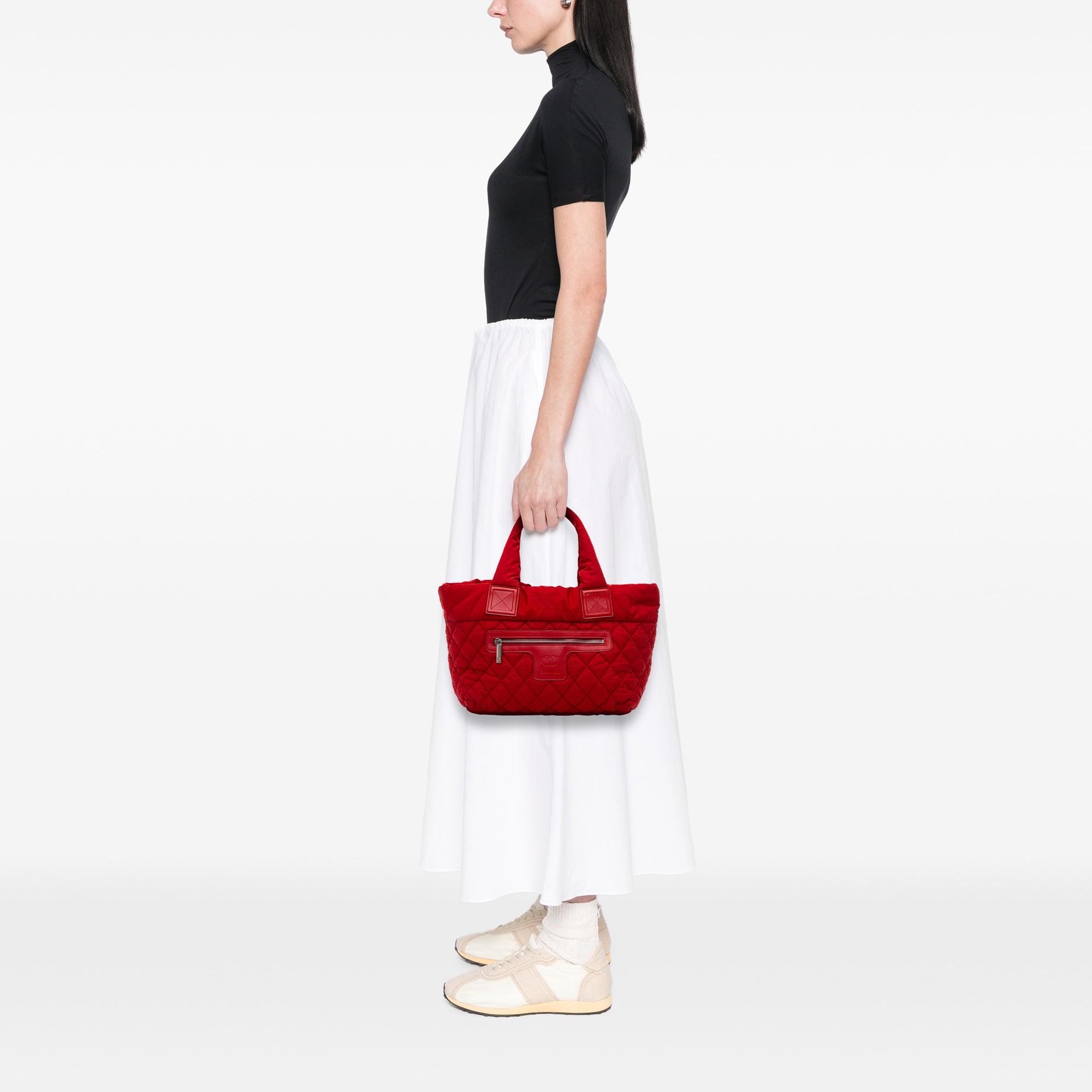 Small Quilted Nylon Coco Cocoon Tote