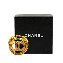 Gold Plated CC Brooch