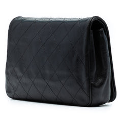 CC Quilted Lambskin Full Flap Wallet on Chain