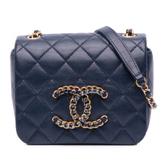 Mini Lambskin CC Crystal Full flap
