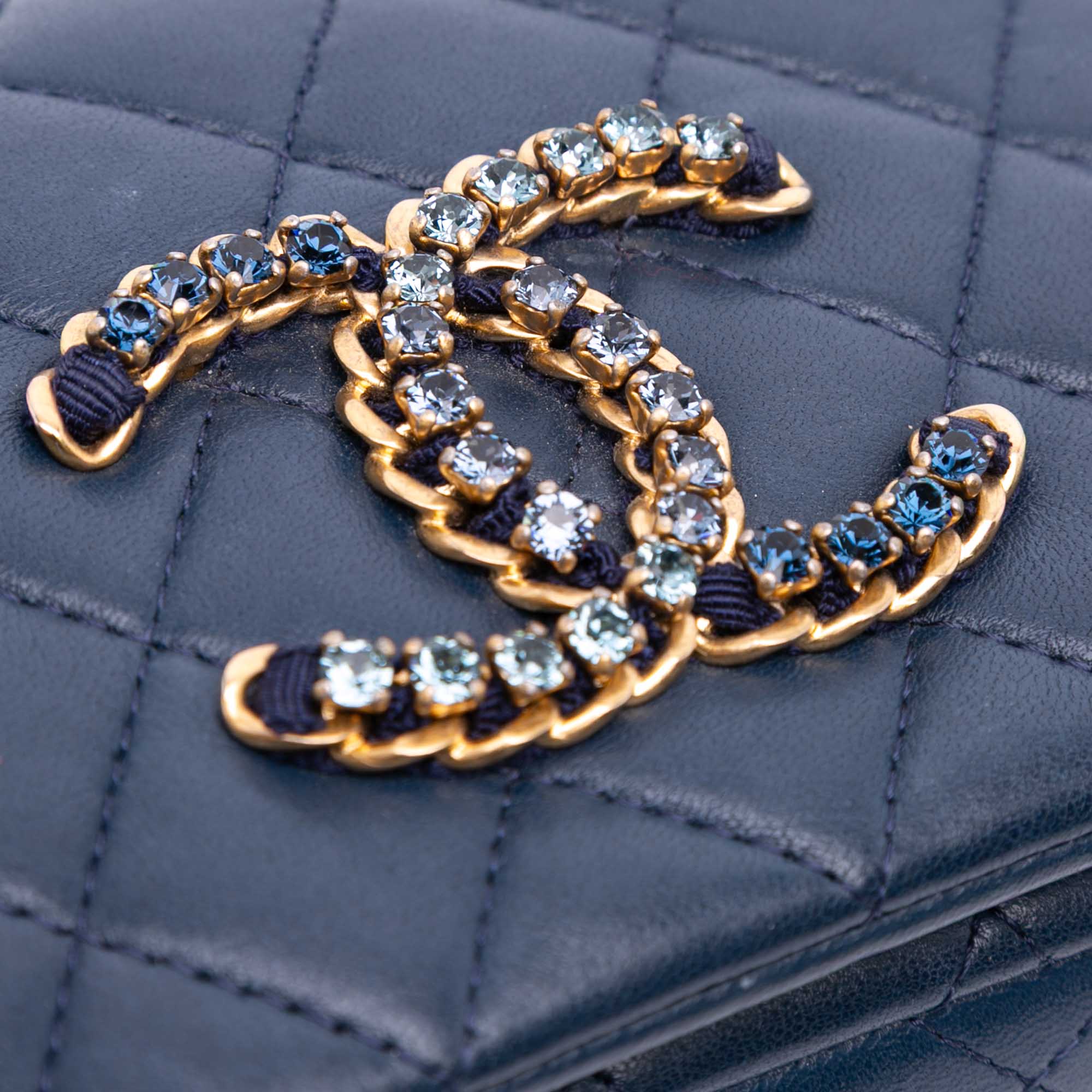 Mini Lambskin CC Crystal Full flap