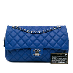 Jumbo Quilted Caviar Easy Flap