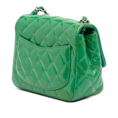 Mini Square Classic Patent Single Flap