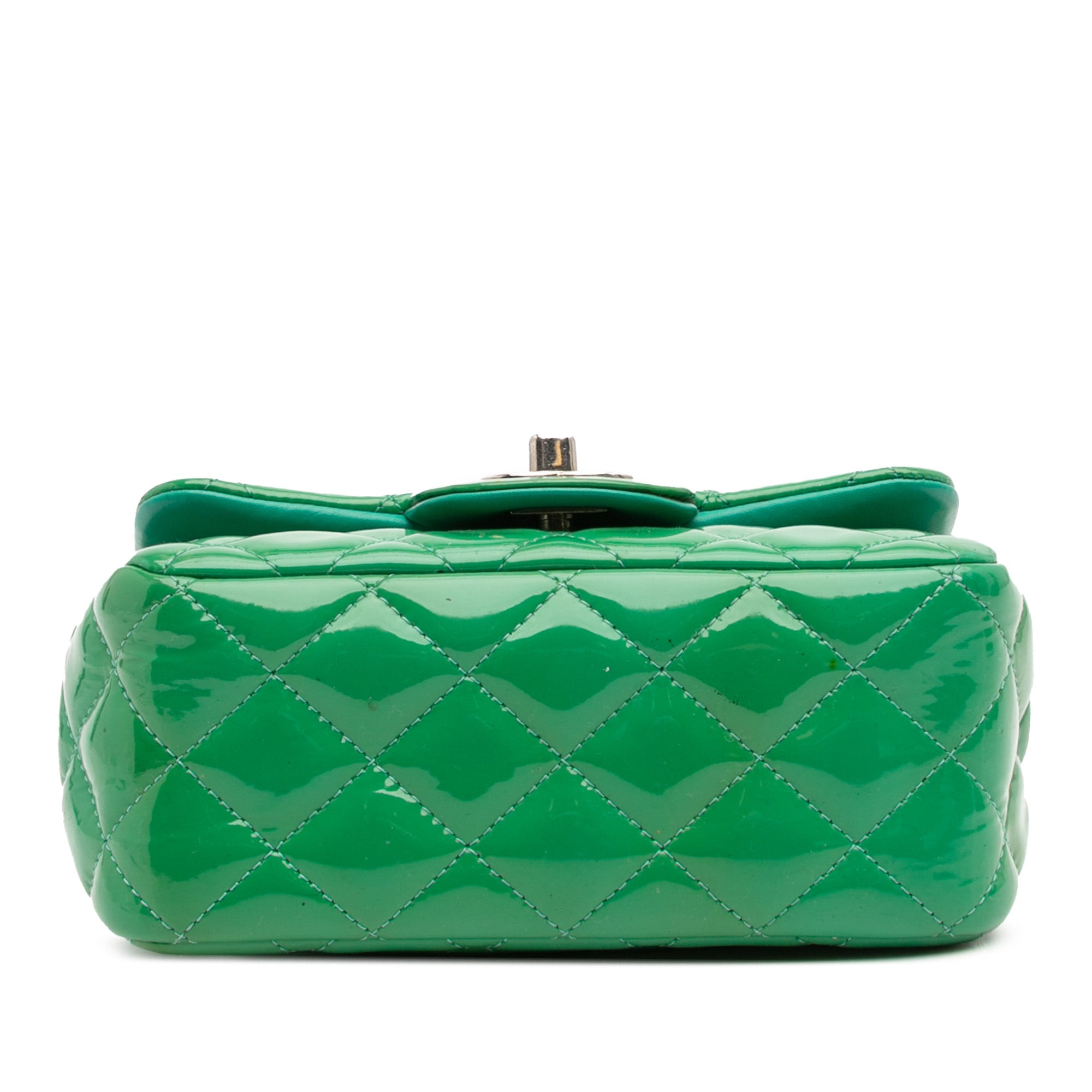 Mini Square Classic Patent Single Flap