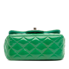 Mini Square Classic Patent Single Flap