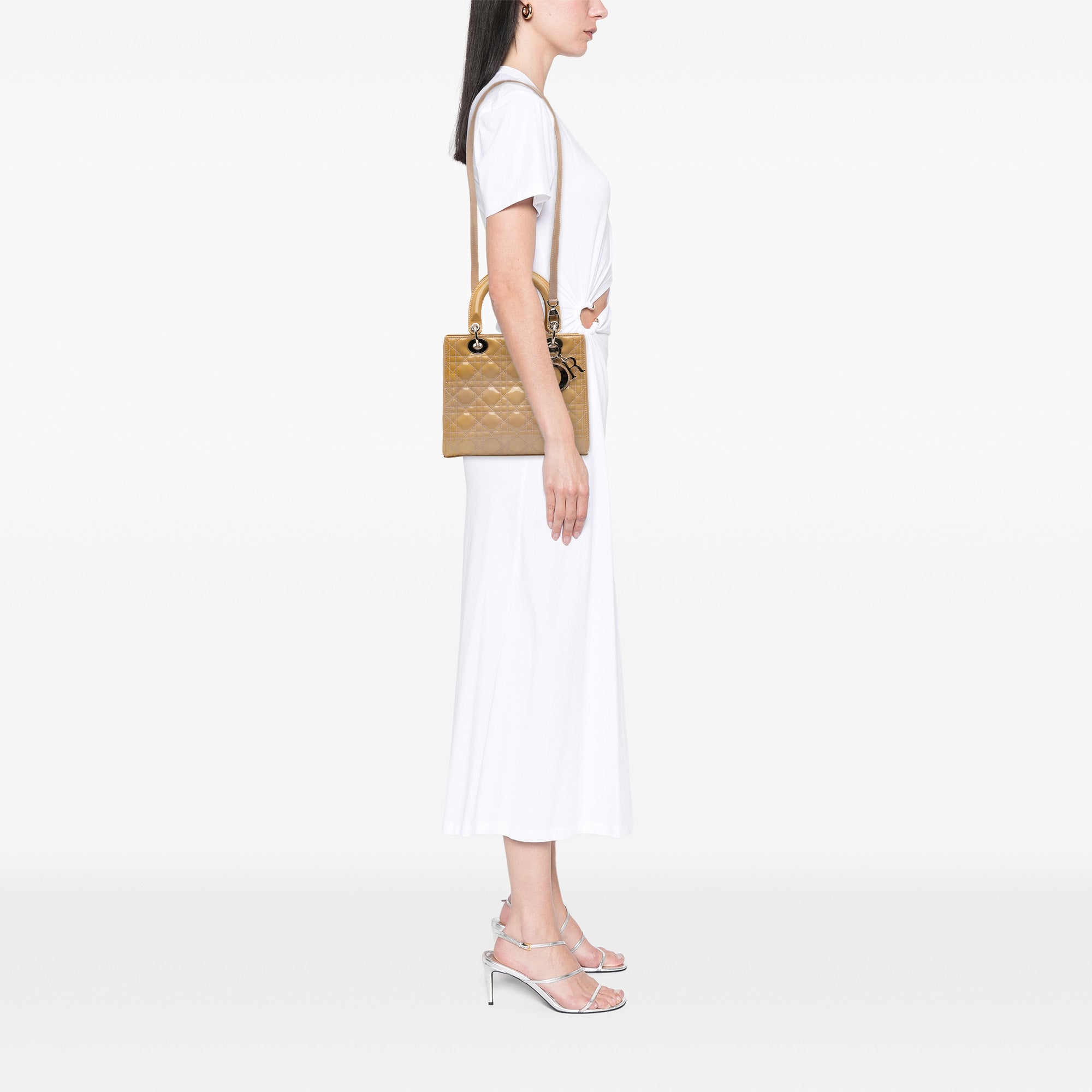 Medium Patent Cannage Lady Dior