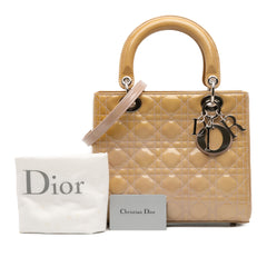 Medium Patent Cannage Lady Dior