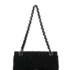 Medium Classic Sequined Tweed Double Flap