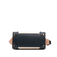 Mini Tricolor Leather Luggage Tote