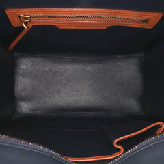 Mini Tricolor Leather Luggage Tote