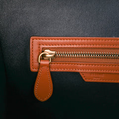 Mini Tricolor Leather Luggage Tote