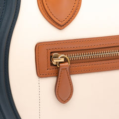 Mini Tricolor Leather Luggage Tote