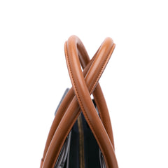 Mini Tricolor Leather Luggage Tote