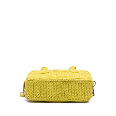 Raffia Crochet Arcadie Top Handle Bag