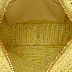 Raffia Crochet Arcadie Top Handle Bag