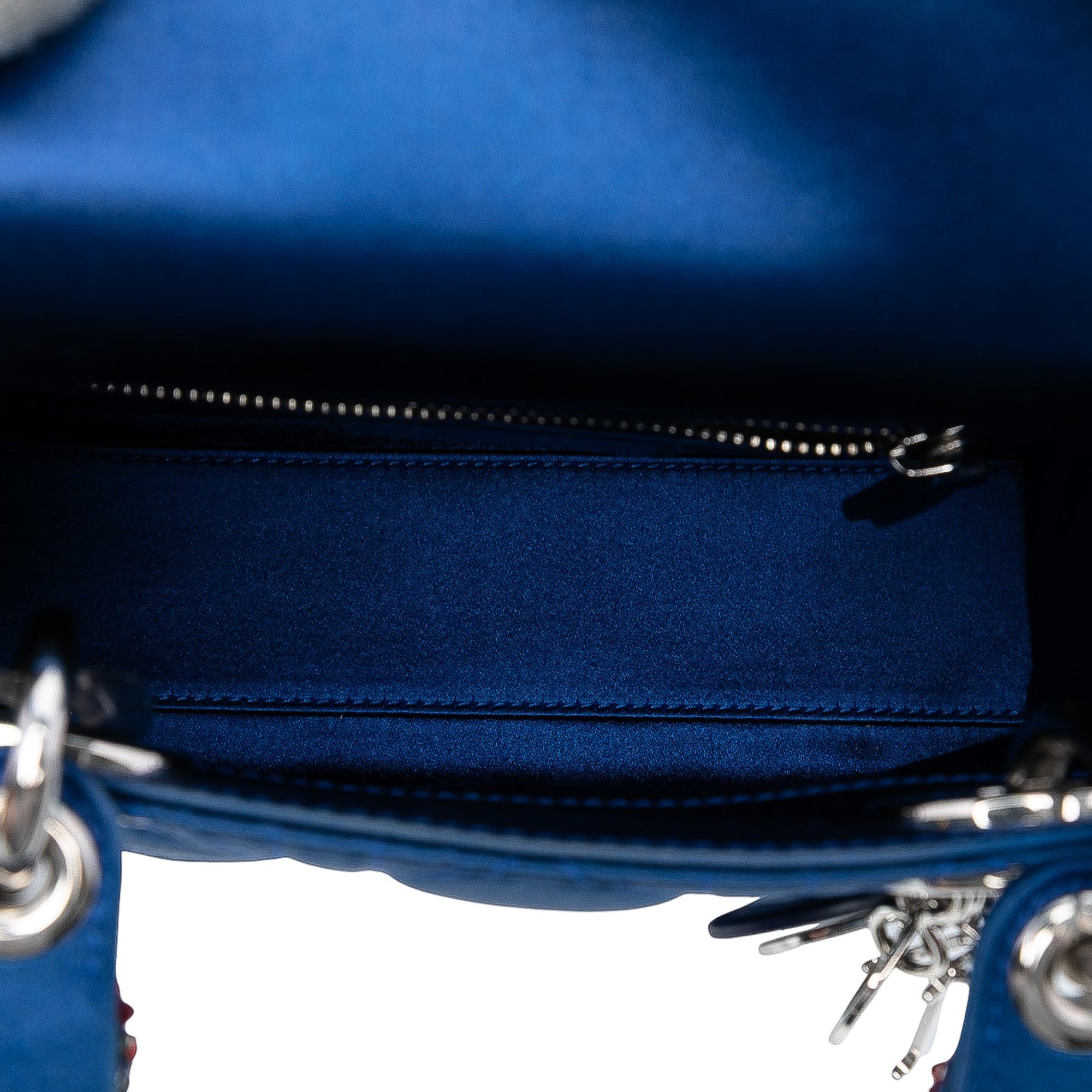 Mini Satin Cannage Beaded Handle Lady Dior