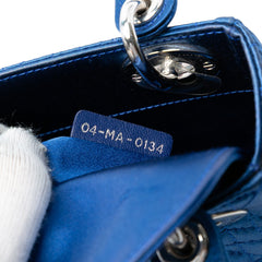 Mini Satin Cannage Beaded Handle Lady Dior