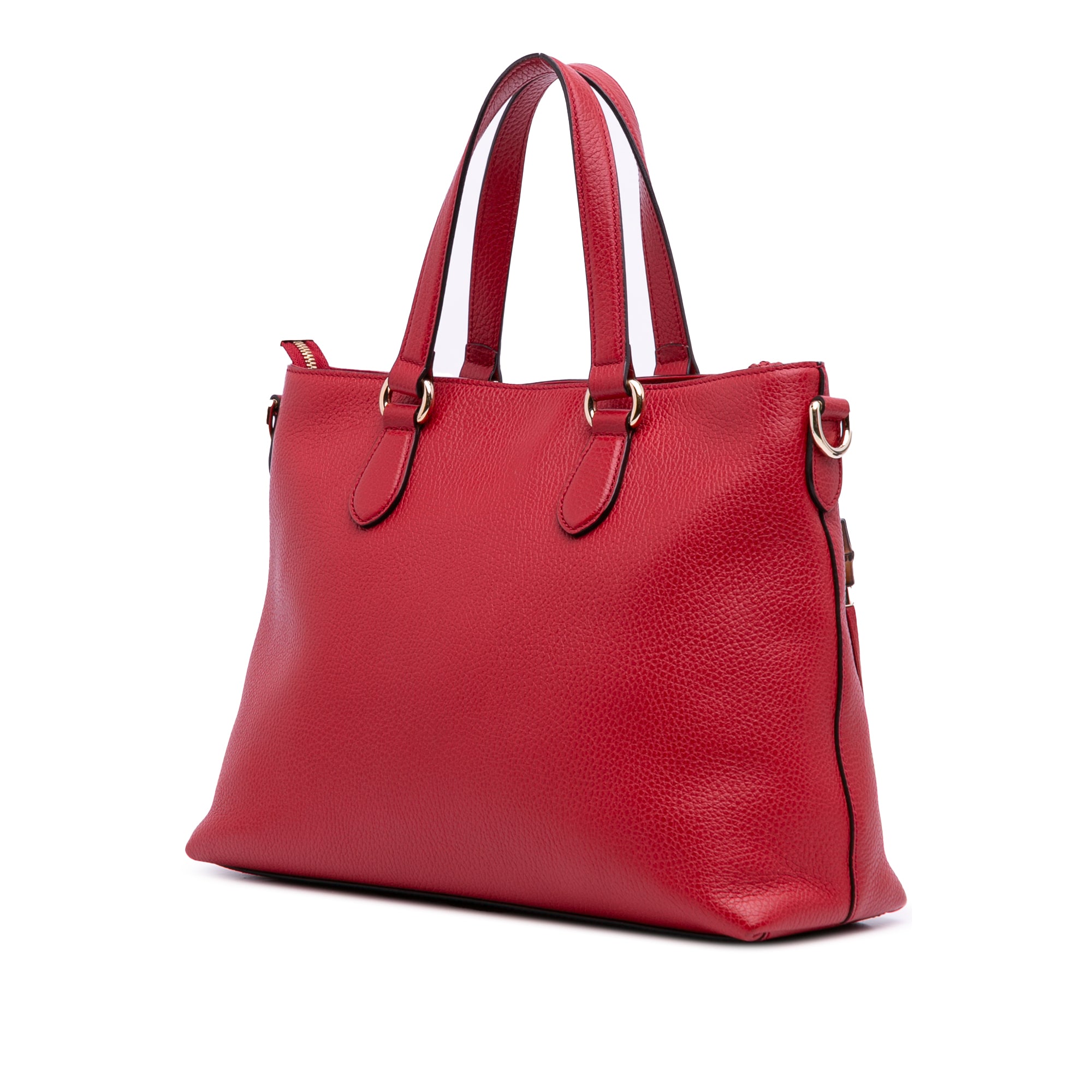 Leather Bamboo Tassel Satchel