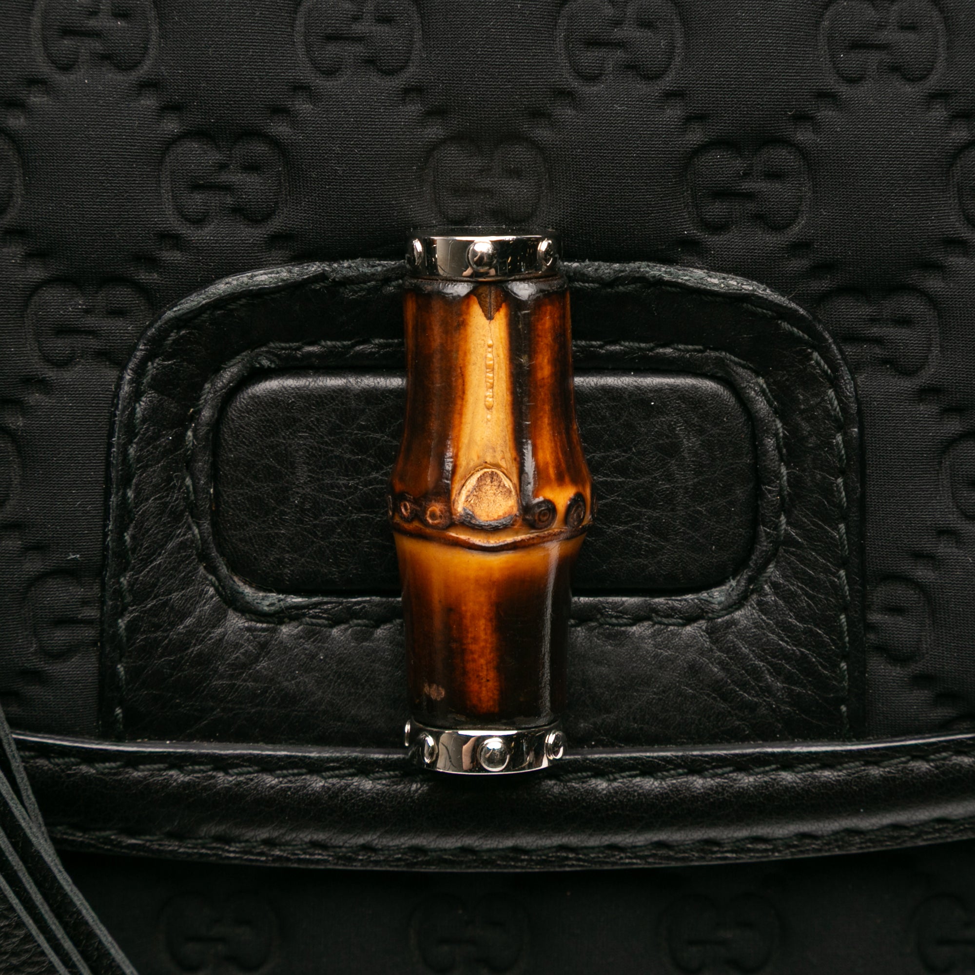 Large GG Neoprene New Bamboo Top Handle Bag